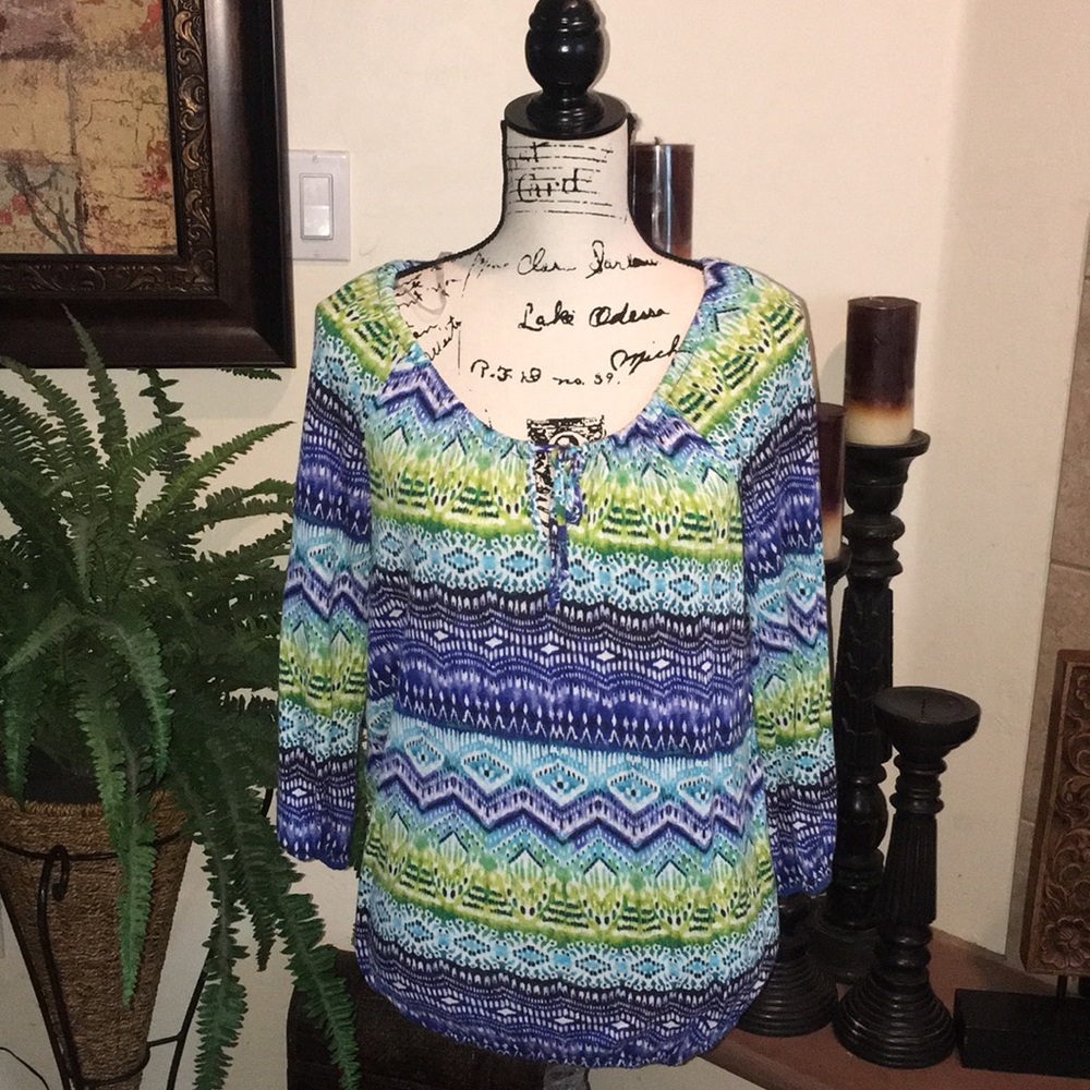 Jones New York sport blue top size small